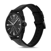 Load image into Gallery viewer, Emporio Armani Chronograph Black Leather Watch AR11483
