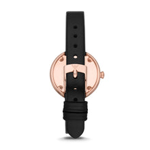Load image into Gallery viewer, Emporio Armani Two-Hand Black Leather Watch AR11492
