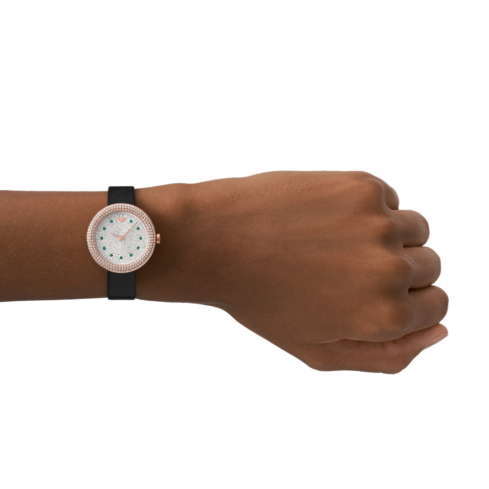 Emporio Armani Male Black Analog Leather Watch | Emporio Armani – Just In  Time
