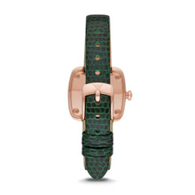Load image into Gallery viewer, Emporio Armani Two-Hand Green Leather Watch AR11497
