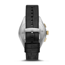 Load image into Gallery viewer, Emporio Armani Chronograph Black Leather Watch AR11498
