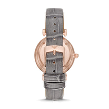 Load image into Gallery viewer, Emporio Armani Two-Hand Gray Leather Watch AR11502
