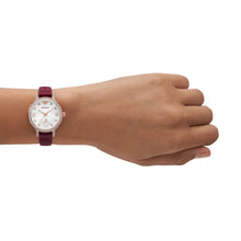Load image into Gallery viewer, Emporio Armani Three-Hand Burgundy Leather Watch AR11510
