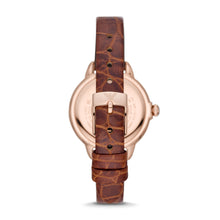 Load image into Gallery viewer, Emporio Armani Three-Hand Brown Leather Watch AR11525
