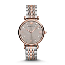 Load image into Gallery viewer, Emporio Armani Women&#39;s Two-Hand Two-Tone Stainless Steel Watch AR1840
