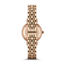 Load image into Gallery viewer, Emporio Armani Women&#39;s Two-Hand Rose Gold-Tone Stainless Steel Watch AR1909
