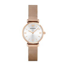Load image into Gallery viewer, Emporio Armani Women&#39;s Two-Hand Rose Gold-Tone Stainless Steel Watch AR1956
