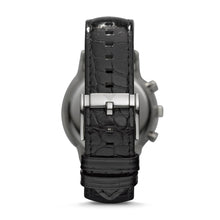Load image into Gallery viewer, Emporio Armani Men&#39;s Two-Hand Black Leather Watch AR2447
