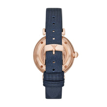 Load image into Gallery viewer, Emporio Armani Three-Hand Blue Leather Watch AR60020
