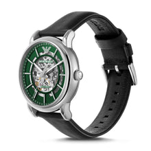 Load image into Gallery viewer, Emporio Armani Automatic Black Leather Watch AR60068
