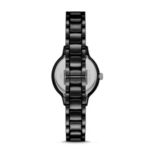 Load image into Gallery viewer, Emporio Armani Three-Hand Black Ceramic Watch AR70008
