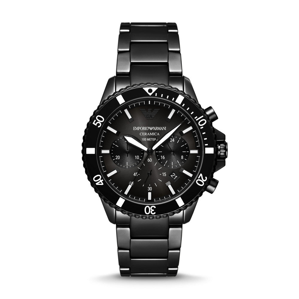 Emporio Armani Chronograph Black Ceramic Watch AR70010