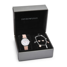 Load image into Gallery viewer, Emporio Armani Women&#39;s Two-Hand Pink Leather Watch AR8039
