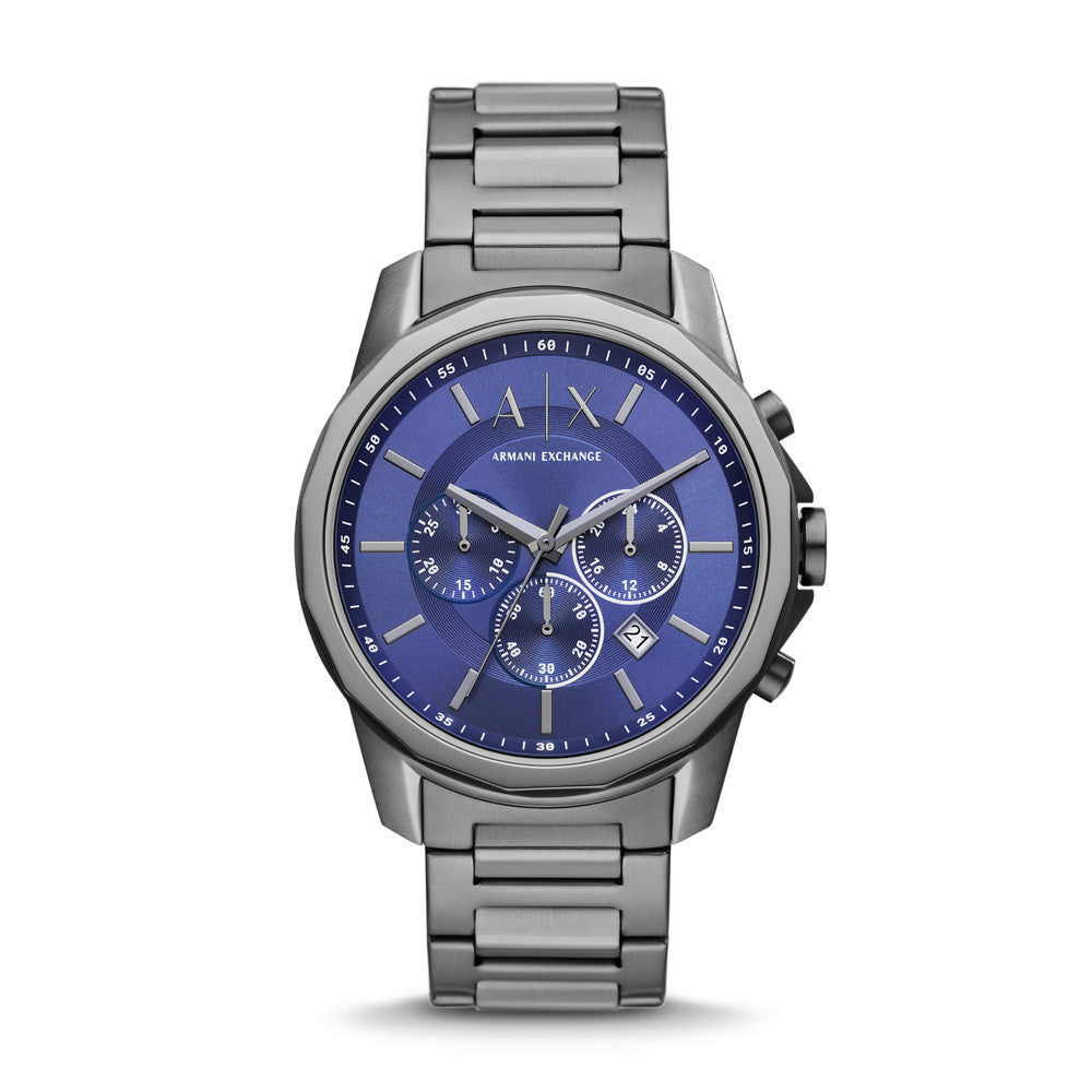 Armani Exchange Chronograph Gunmetal Stainless Steel Watch AX1731