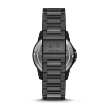 Load image into Gallery viewer, Armani Exchange Moonphase Multifunction Black Stainless Steel Watch AX1738
