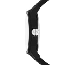 Load image into Gallery viewer, Armani Exchange Three-Hand Black Silicone Watch AX2531
