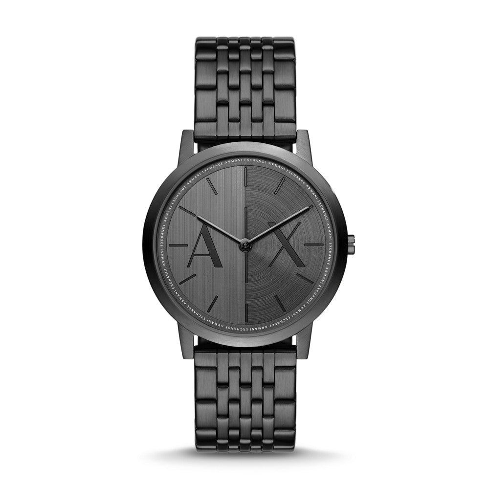 Armani Exchange Two-Hand Black Stainless Steel Watch AX2872