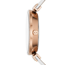 Load image into Gallery viewer, Armani Exchange Three-Hand White Leather Watch AX5914
