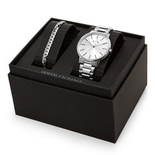 Load image into Gallery viewer, Armani Exchange Three-Hand Stainless Steel Watch and Bracelet Gift Set AX7138SET
