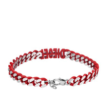 Load image into Gallery viewer, Diesel Red Stainless Steel Chain Bracelet DX1415040

