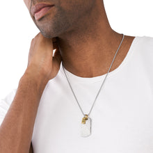 Load image into Gallery viewer, Diesel Font Two-Tone Stainless Steel Dog Tag Necklace DX1431931
