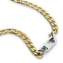 Load image into Gallery viewer, Diesel D Logo Two-Tone Stainless Steel Chain Necklace DX1438931
