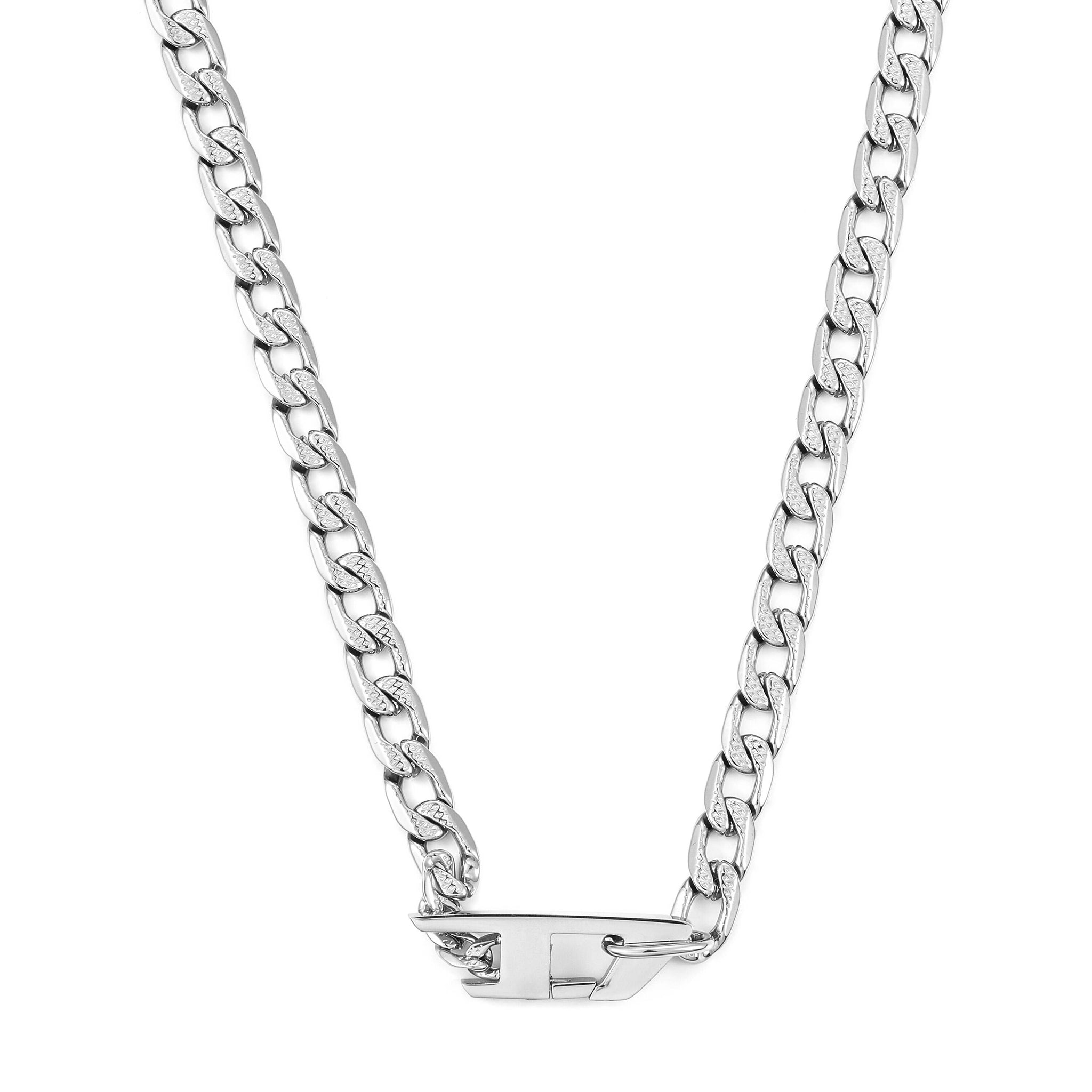 ★DIESEL★ D logo chain necklace DX1497040 Diesel Stainless Steel Chain Necklace - DX1497040 - Watch