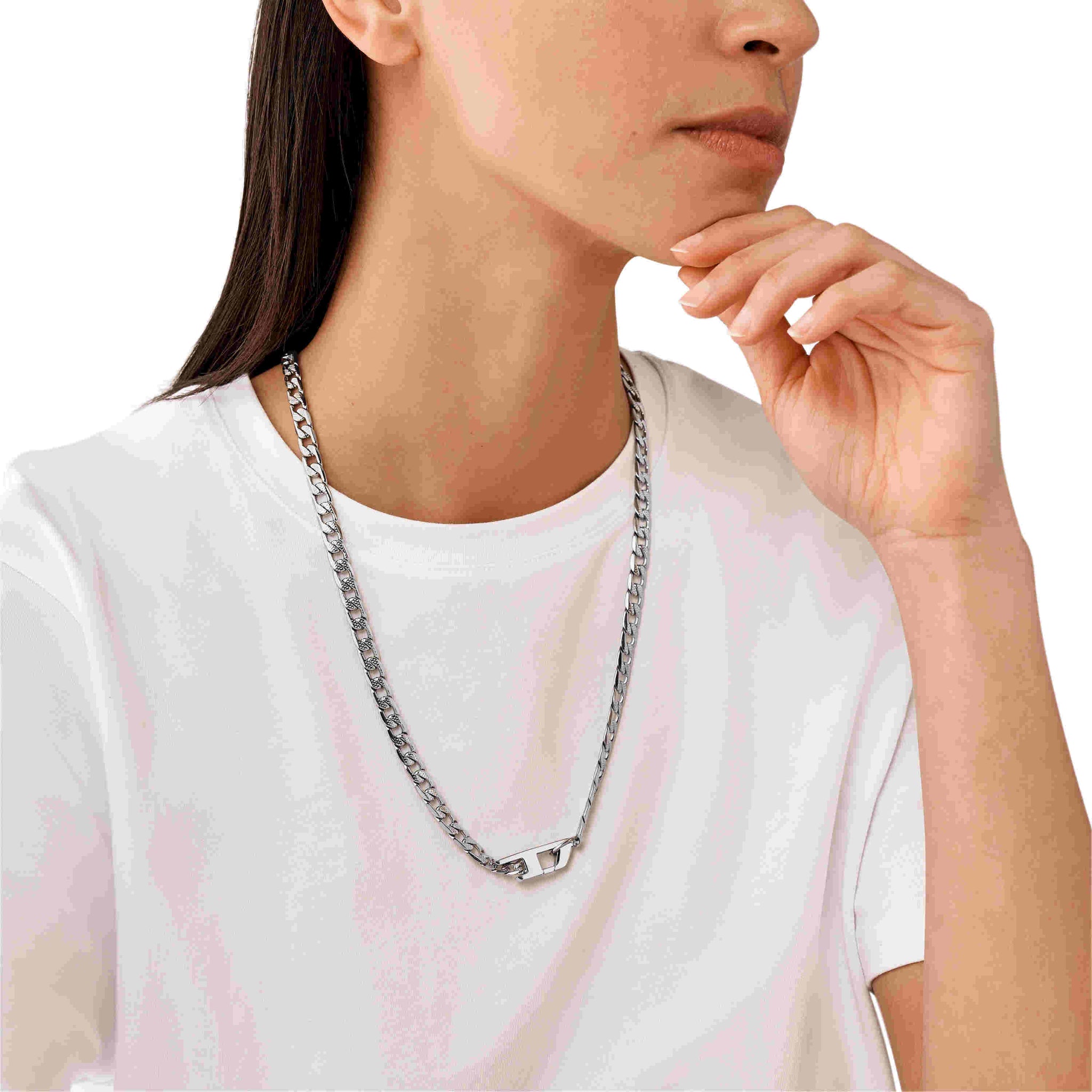 Diesel Stainless Steel Chain Necklace DX1497040 – Watch