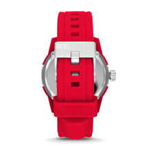Load image into Gallery viewer, Diesel Double Up Three-Hand Red Silicone Watch DZ1980
