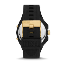 Load image into Gallery viewer, Diesel Framed Three-Hand Black Silicone Watch DZ1987
