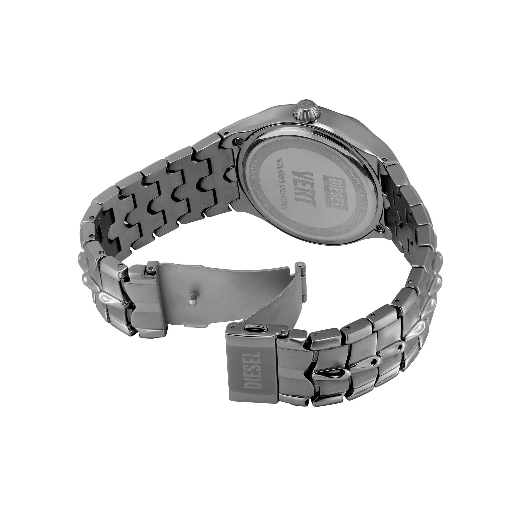 Diesel Vert Three Hand Date Gunmetal Stainless Steel Watch DZ2199