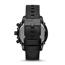Load image into Gallery viewer, Diesel Griffed Chronograph Black Leather Watch DZ4519
