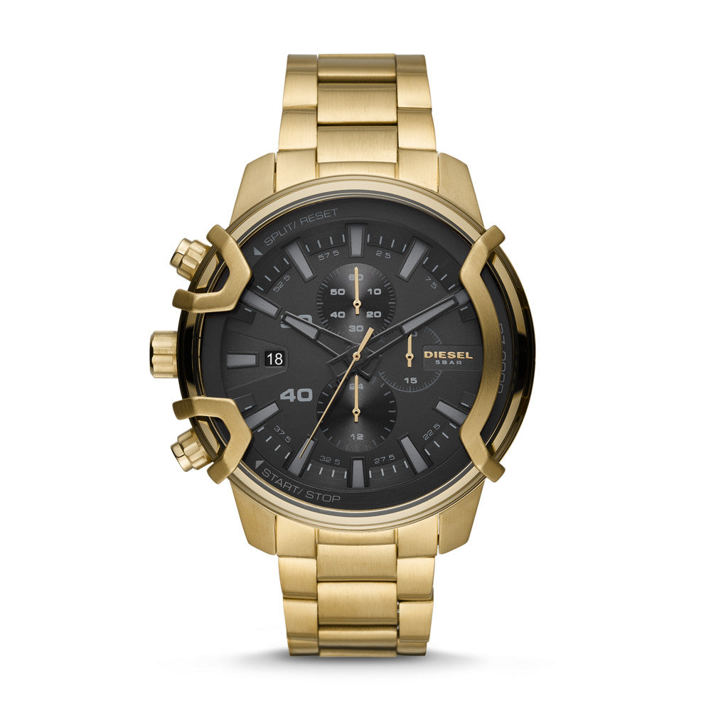 Diesel Griffed Chronograph Gold-Tone Stainless Steel Watch DZ4522