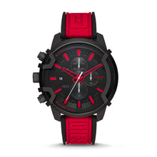 Load image into Gallery viewer, Diesel Griffed Chronograph Red Silicone Watch DZ4530
