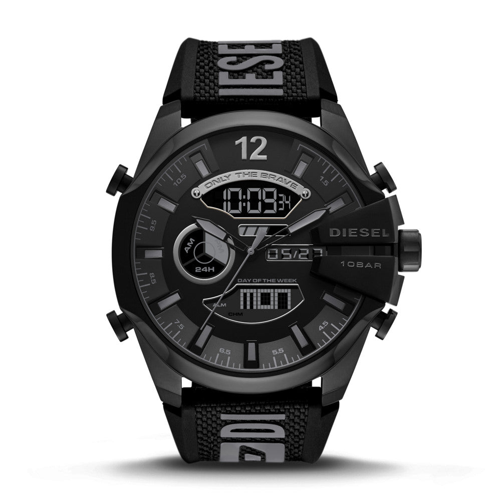 Diesel Mega Chief Ana-Digi Black Silicone Watch DZ4593
