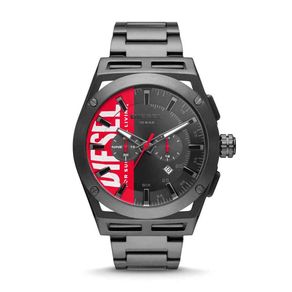 Diesel Timeframe Chronograph Gunmetal-Tone Stainless Steel Watch DZ4598