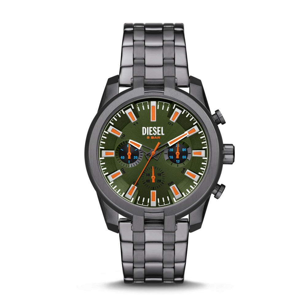 Diesel Split Chronograph Gunmetal Stainless Steel Watch DZ4624