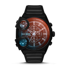 Load image into Gallery viewer, Diesel Sideshow Chronograph Black Silicone Watch DZ7474
