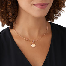 Load image into Gallery viewer, Emporio Armani Peach Mother of Pearl Pendant Necklace EG3562221
