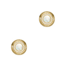 Load image into Gallery viewer, Emporio Armani White Mother of Pearl Stud Earrings EG3565710
