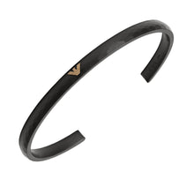 Load image into Gallery viewer, Emporio Armani Black Stainless Steel Cuff Bracelet EGS2764001
