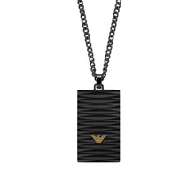 Load image into Gallery viewer, Emporio Armani Black-Tone Stainless Steel Pendant Necklace EGS2872001
