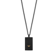 Load image into Gallery viewer, Emporio Armani Black-Tone Stainless Steel Pendant Necklace EGS2872001
