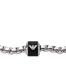 Load image into Gallery viewer, Emporio Armani Black Marble Chain Bracelet EGS2911040
