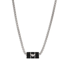 Load image into Gallery viewer, Emporio Armani Black Matte Lacquer Chain Necklace EGS2919040

