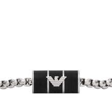 Load image into Gallery viewer, Emporio Armani Black Matte Lacquer Chain Bracelet EGS2920040
