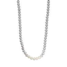 Load image into Gallery viewer, Emporio Armani Silver-Tone Brass Beaded Necklace EGS2982040
