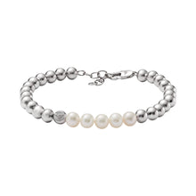 Load image into Gallery viewer, Emporio Armani Silver-Tone Brass Beaded Bracelet EGS2983040
