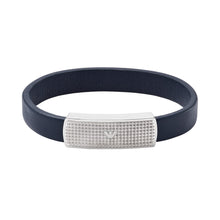 Load image into Gallery viewer, Emporio Armani Blue Leather ID Bracelet EGS2987040

