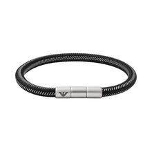 Load image into Gallery viewer, Emporio Armani Black Nylon and Stainless Steel ID Bracelet EGS2991040
